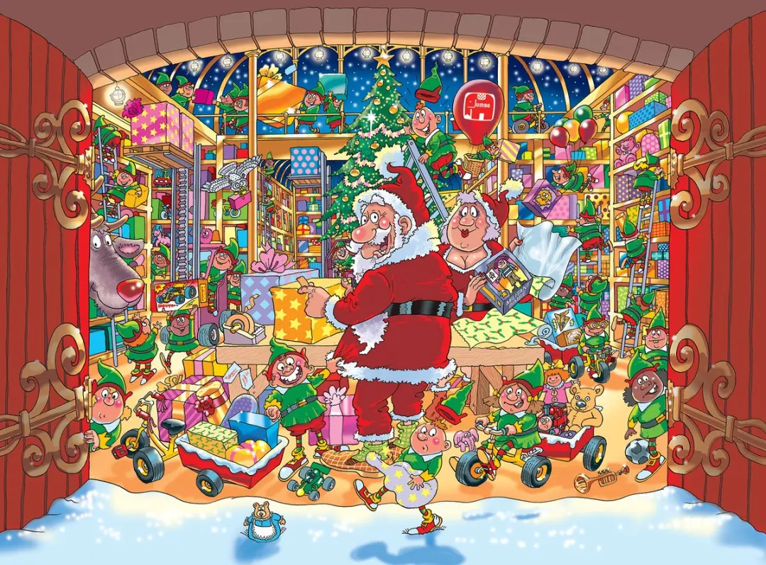 Jumbo Wasgij Christmas 15 Santa's Unexpected Delivery 1000 Puzzeldelen - afbeelding 4 van 4