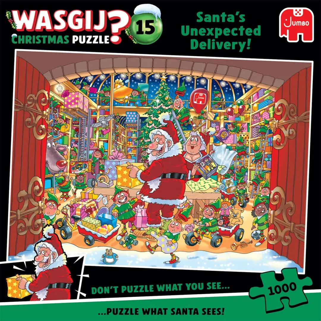 Jumbo Wasgij Christmas 15 Santa's Unexpected Delivery 1000 Puzzeldelen - afbeelding 3 van 4