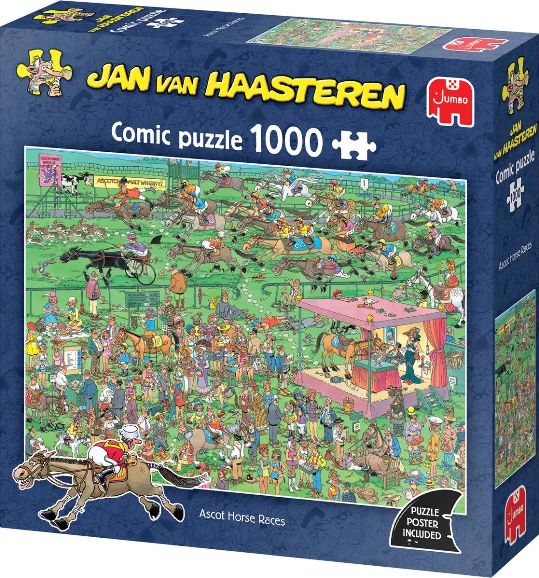 Jumbo Ascot Horse Races Jan van Haasteren Puzzel 1000 Stuks - afbeelding 3 van 4