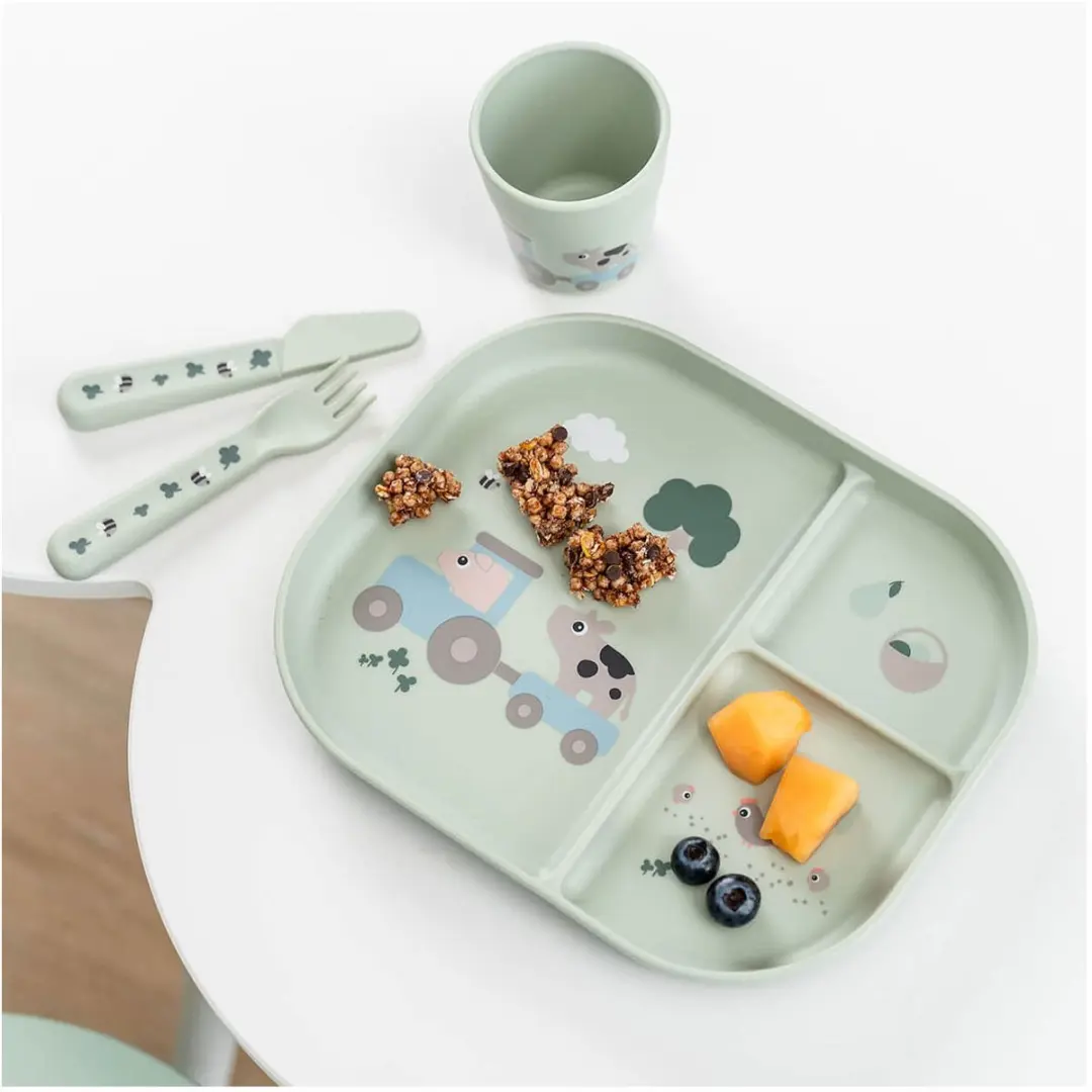 Done By Deer Foodie Dinerset Tiny Farm - Groen - afbeelding 4 van 6