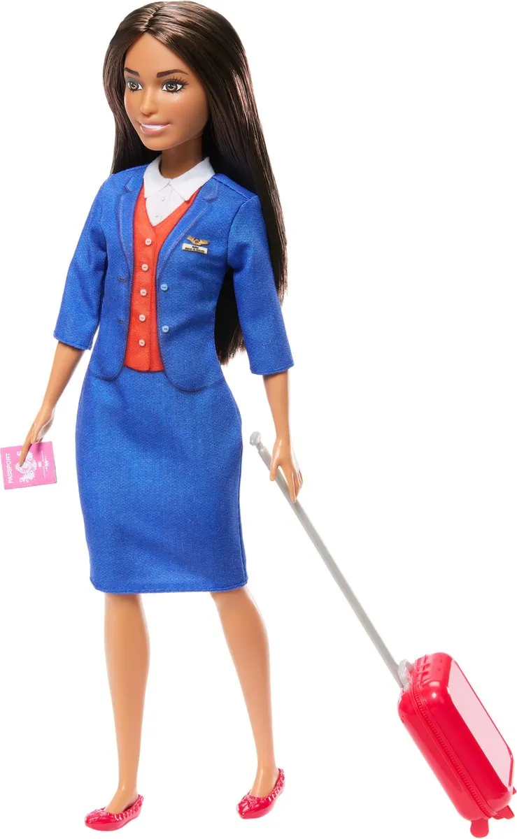 Barbie Stewardess Modepop HYT60 - Blauw Uniform