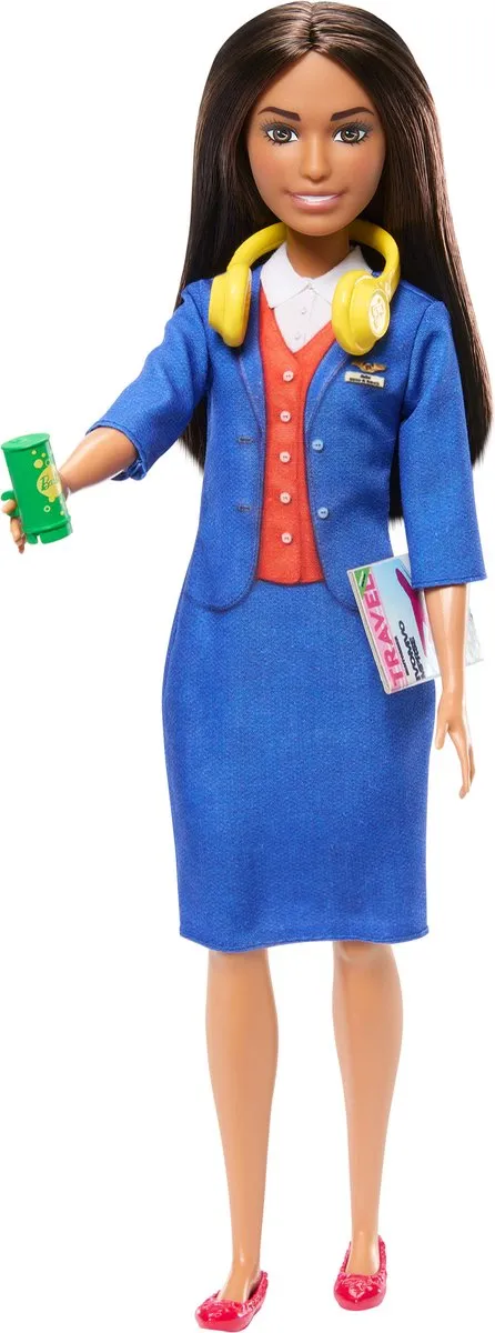 Barbie Stewardess Modepop HYT60 - Blauw Uniform