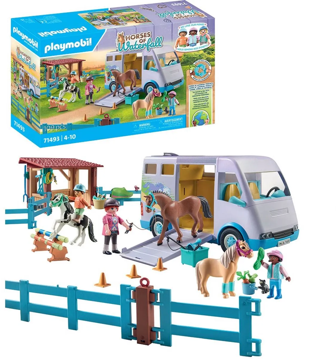 Playmobil Horses of Waterfall Mobiele Manege 71493 - Multicolor