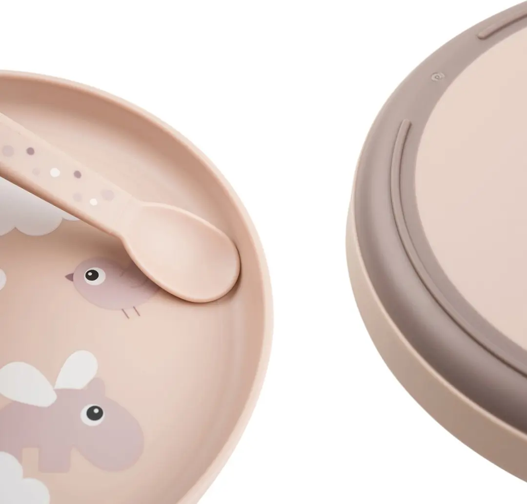 Done By Deer Happy Clouds Silicone Bord - Roze - afbeelding 4 van 6