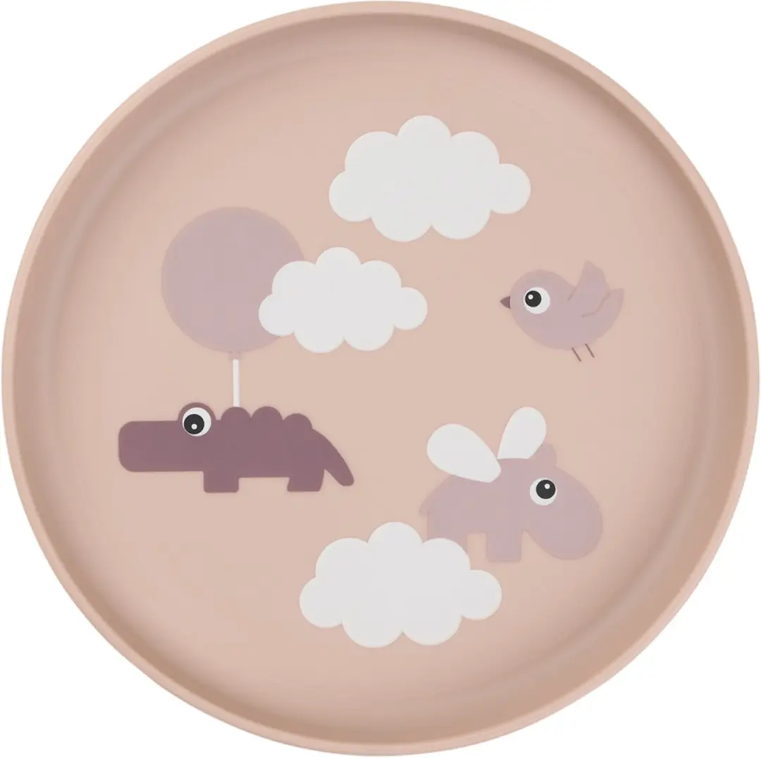 Done By Deer Happy Clouds Silicone Bord - Roze - afbeelding 2 van 6