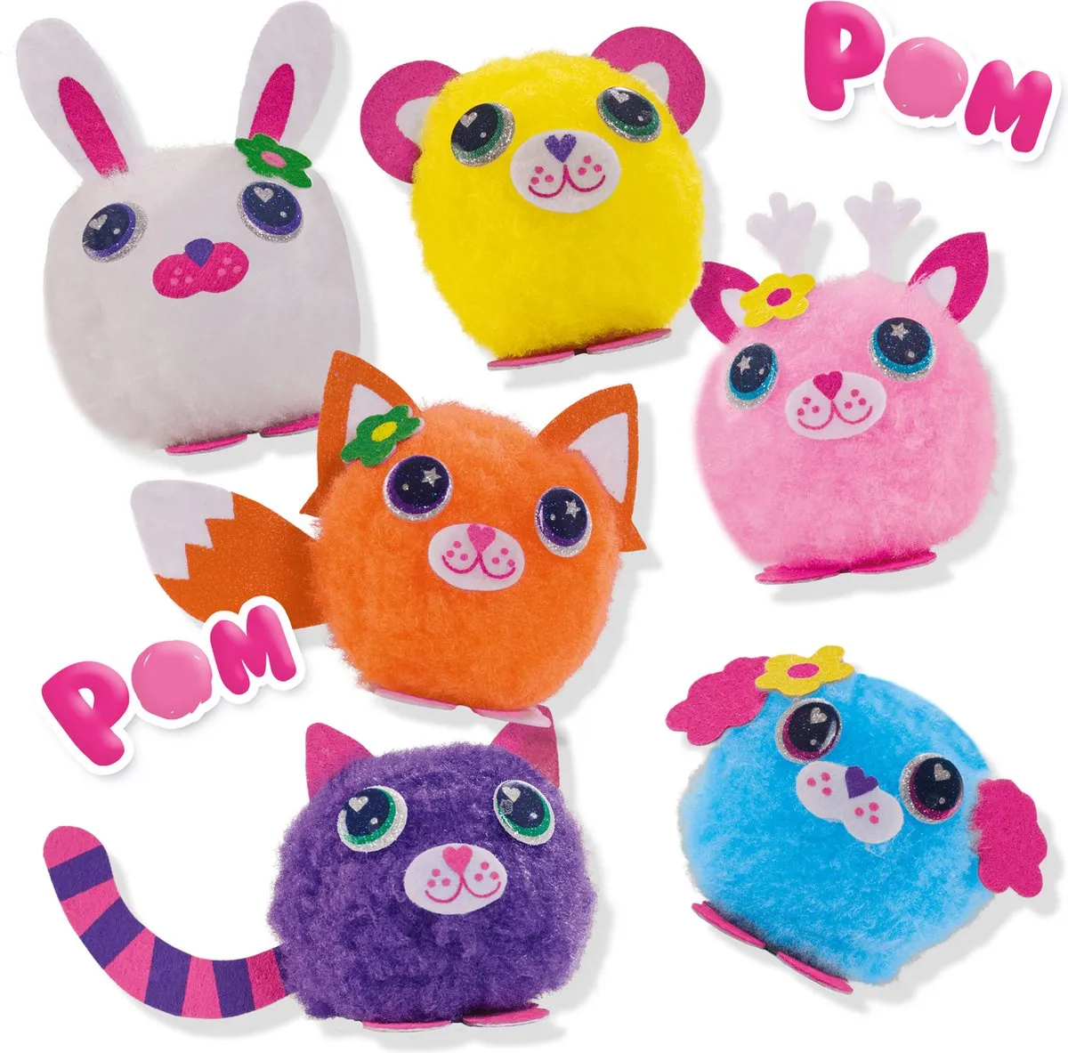 SES Creative Pompon Vrienden Knutselset - 6 Pompons