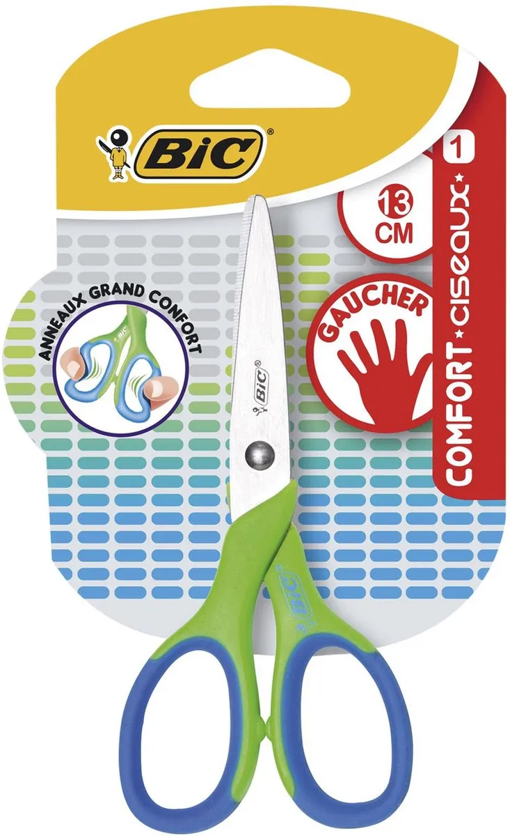 Bic 926279 Buro- & Knutselschaar - Blauw/ Groen/ Zilver