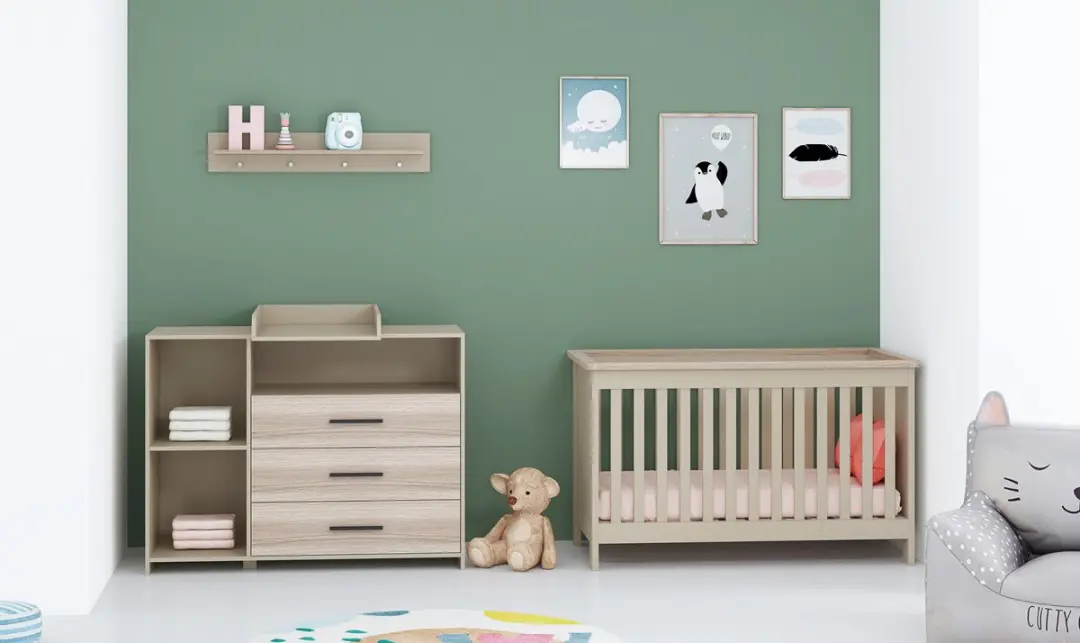 Born Lucky Commode Verzorgingstafel Noah Clay & Oak - afbeelding 4 van 4