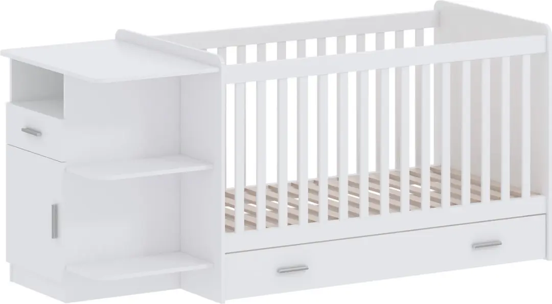 Born Lucky ® Meegroei Ledikant / Combi Ledikant Sydney Verstelbare bodem / Met
