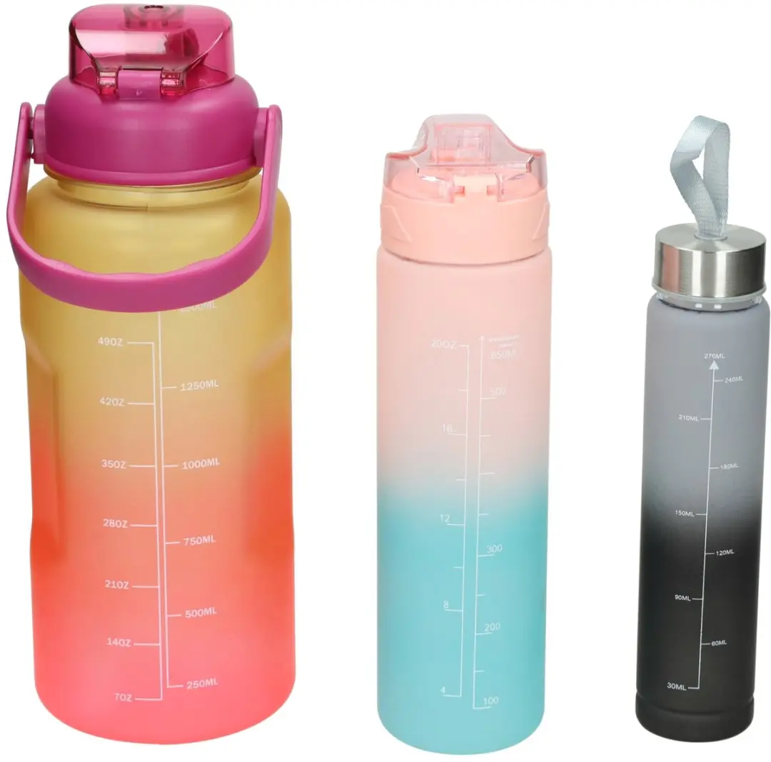 Koopman Drinkflessen Set 250/650/1800ml - Meerkleurig - afbeelding 2 van 3