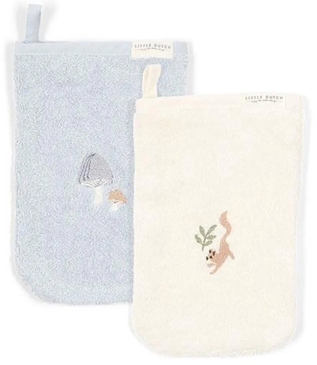 Little Dutch Washandjes Forest Friends - Blauw