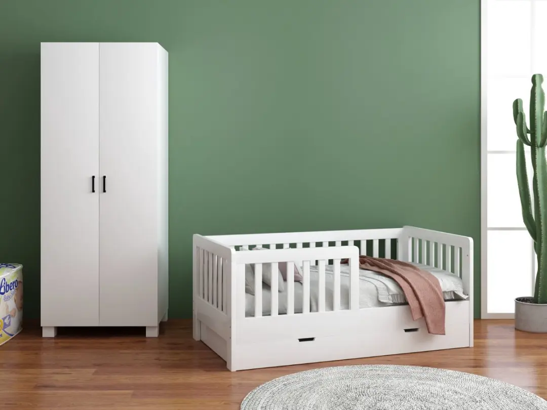 Born Lucky Peuterkamer Met Lade Joan Wit met Mila Kledingkast