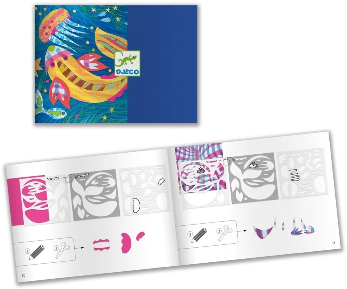 Djeco Collages en Sjablonen Onder de Zee - Multicolor - afbeelding 6 van 6