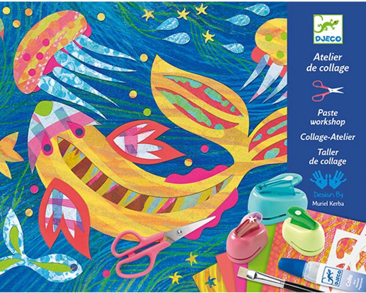 Djeco Collages en Sjablonen Onder de Zee