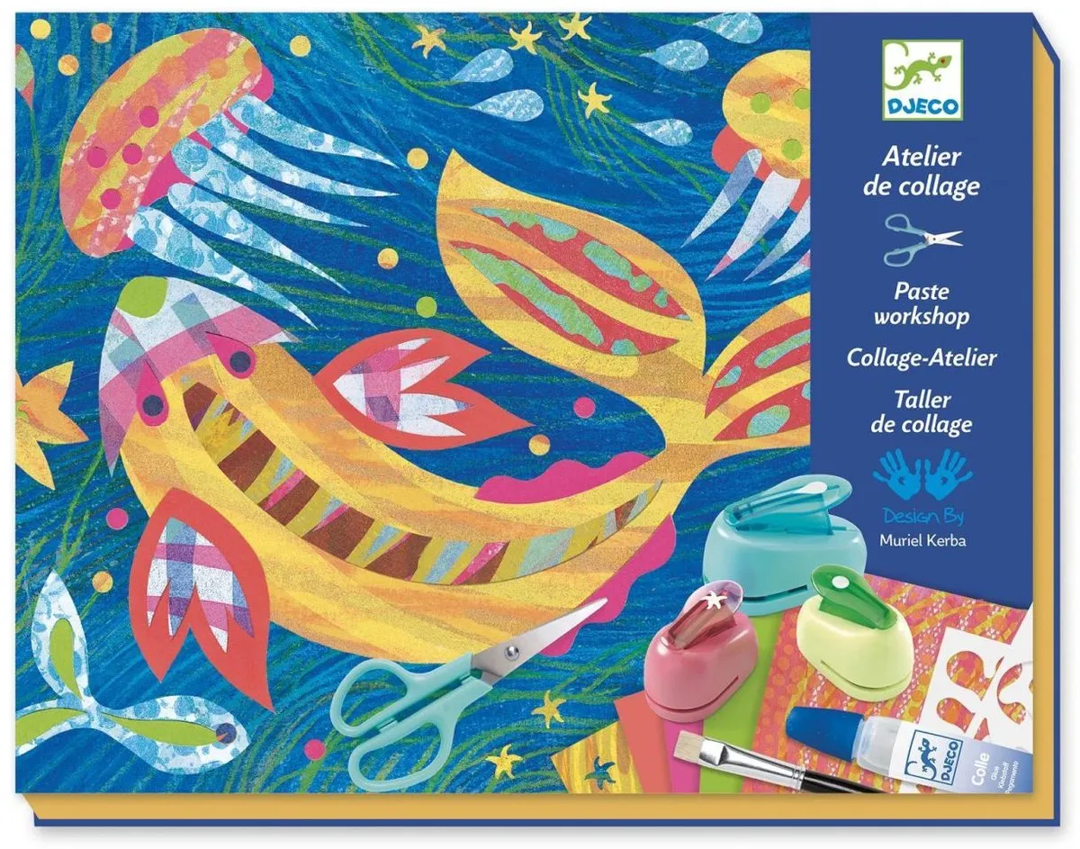 Djeco Collages en Sjablonen Onder de Zee - Multicolor - afbeelding 3 van 6