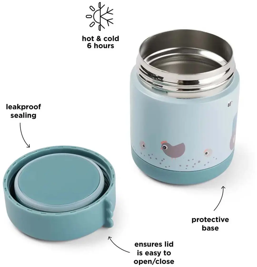Done By Deer Tiny Farm Food Jar 300ml - Blauw - afbeelding 3 van 6