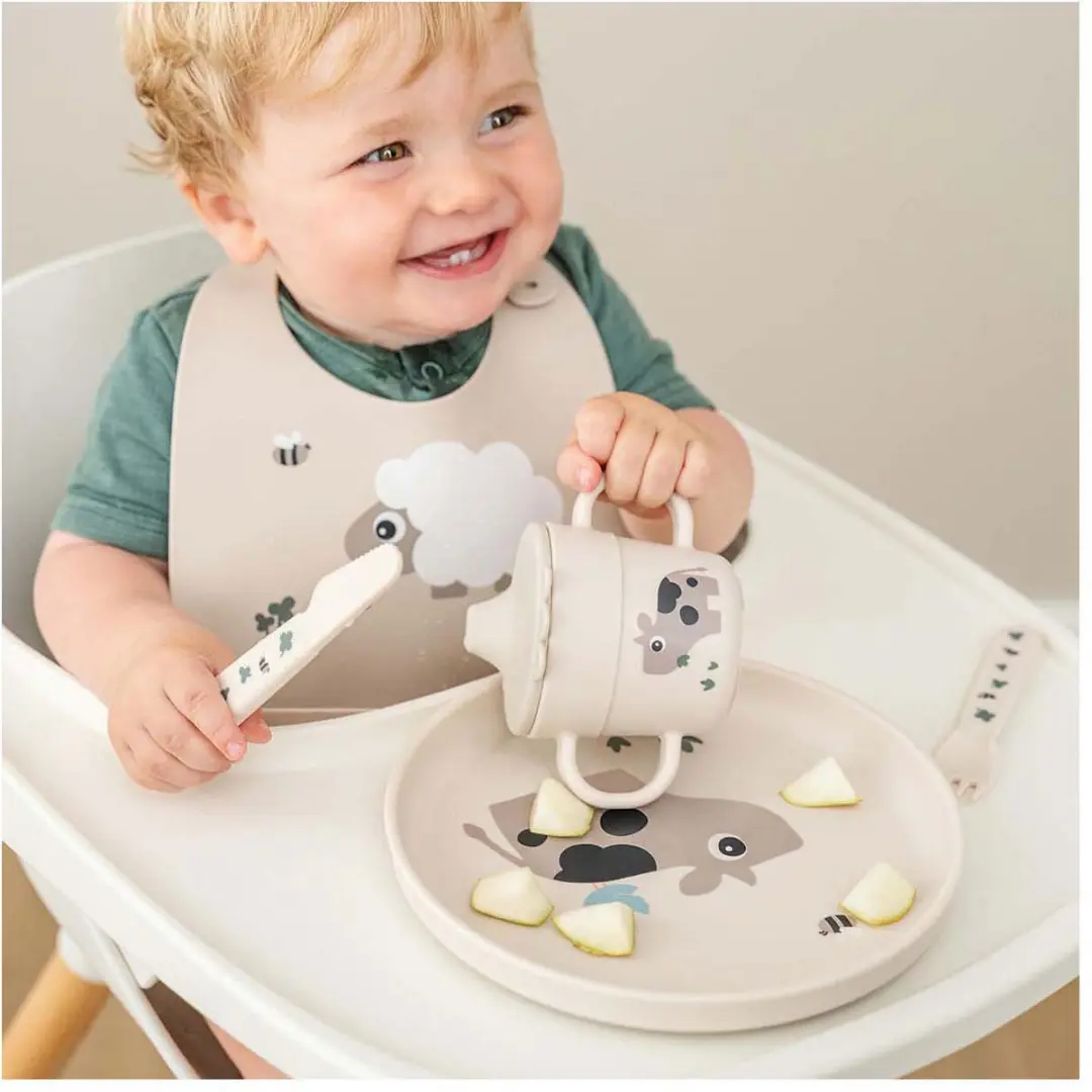 Done By Deer Tiny Farm Tuitbeker 250ml - Beige - afbeelding 2 van 6