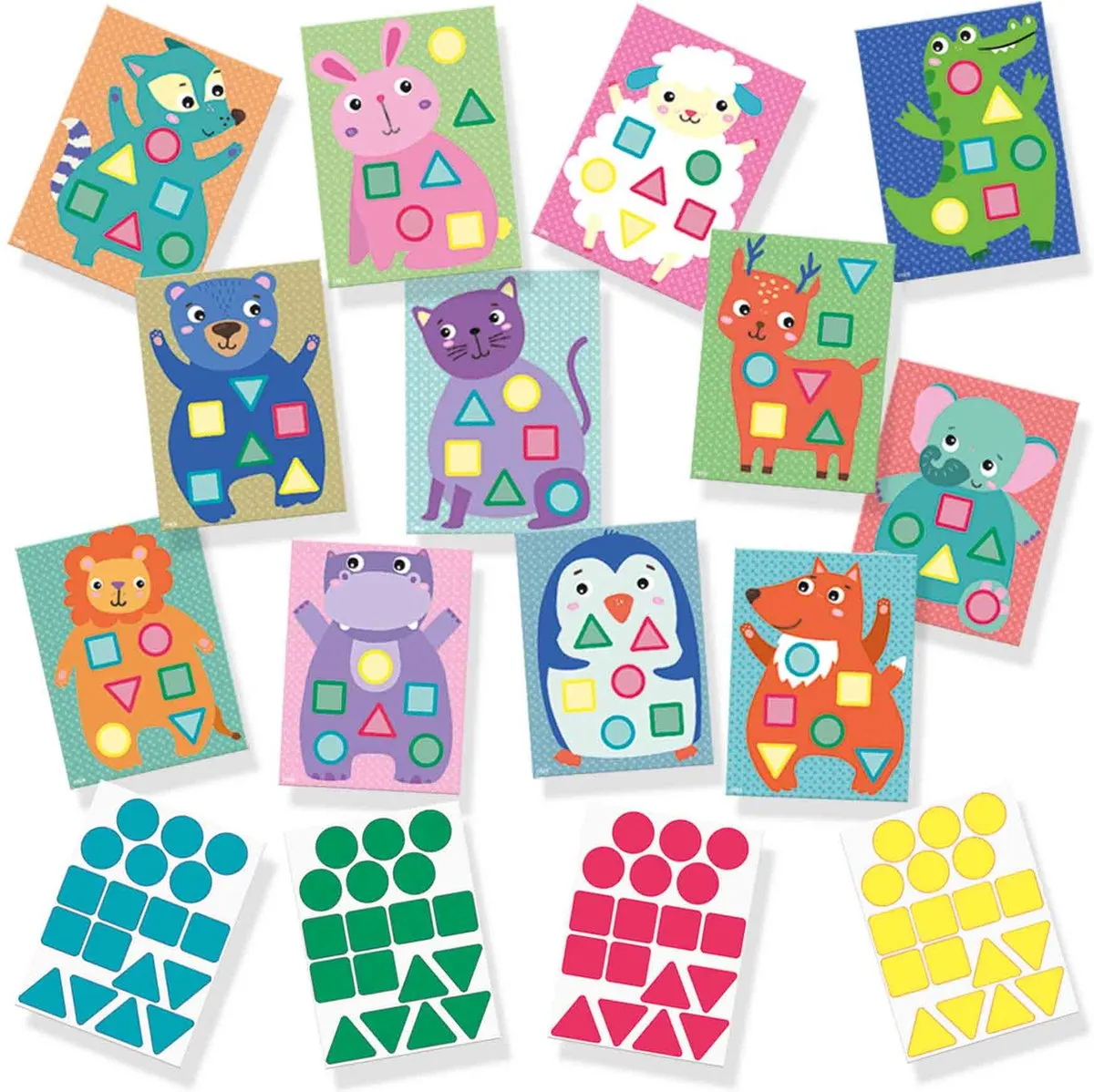 SES Creative My First Sticker Mozaïeken - 12 Dierenkaarten 72 Stickers
