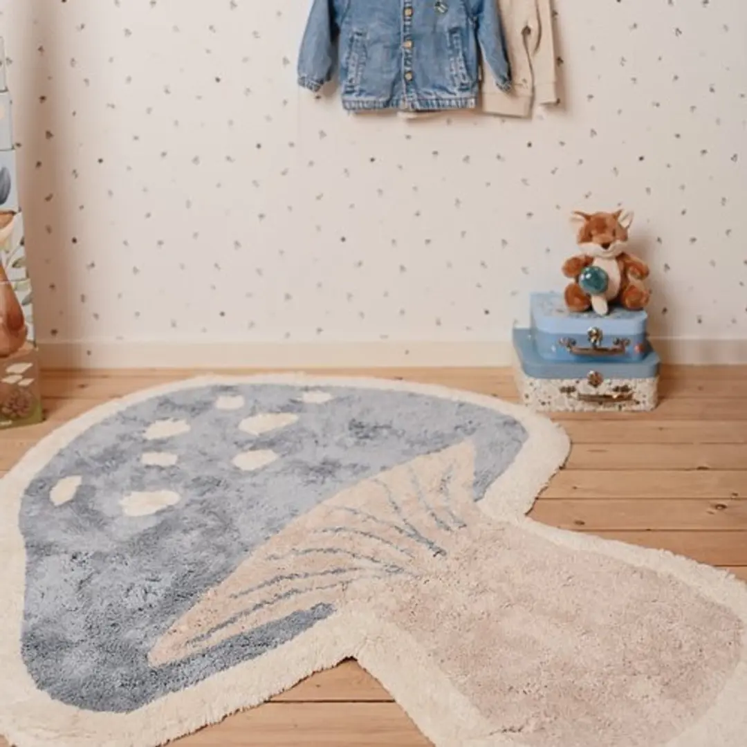 Little Dutch Vloerkleed Paddenstoel Forest Friends - Blauw