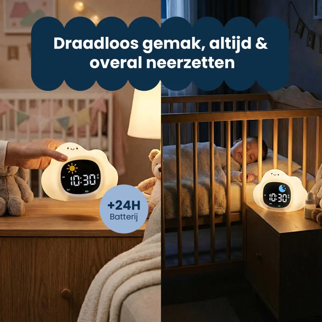 Dutsi Slaaptrainer Wolkje Kinderwekker - Nachtlampje Multicolor