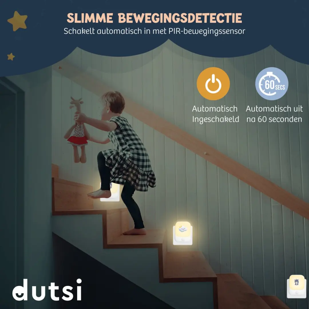 Dutsi Premium Nachtlampje Stopcontact - 2-Pack Multicolor