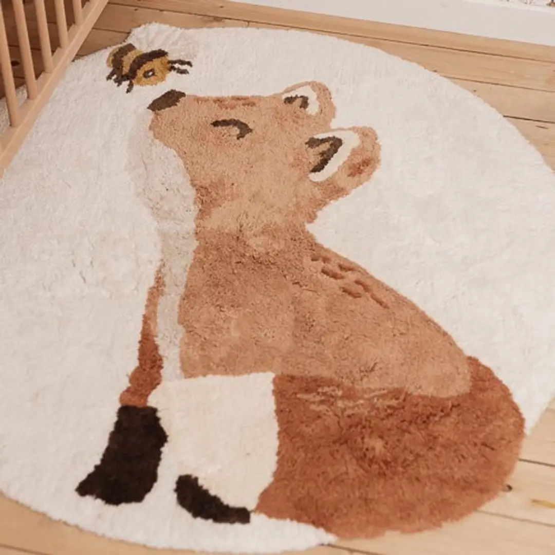 Little Dutch Vloerkleed Forest Friends - Ø110cm - Beige