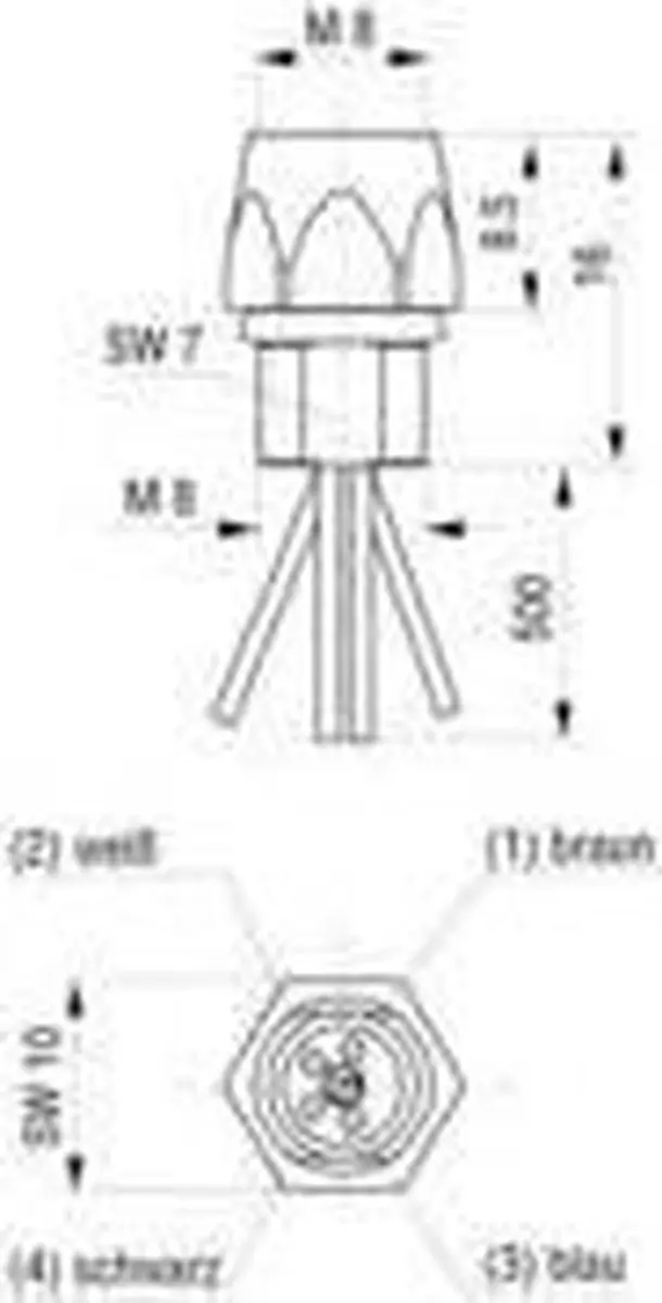Hirschmann 935 980-001 Sensor/Actuator M8 Inbouwconnector - 4 Polig