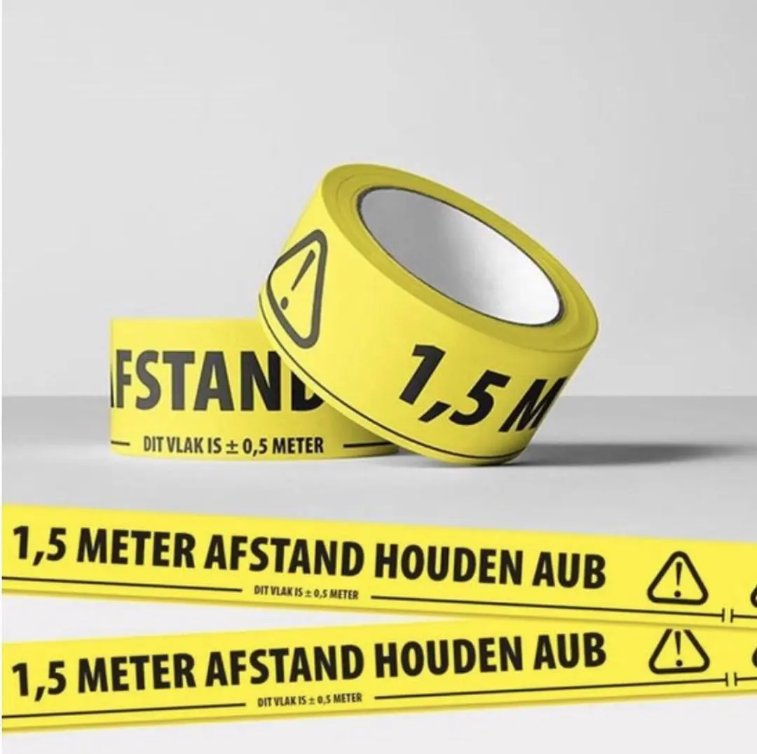 Adam Hall Social Distance vloertape 50mm 66m