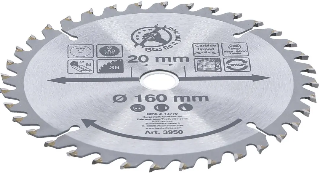 Topgear Cirkelzaagblad 160mm 36 Tanden - afbeelding 3 van 6