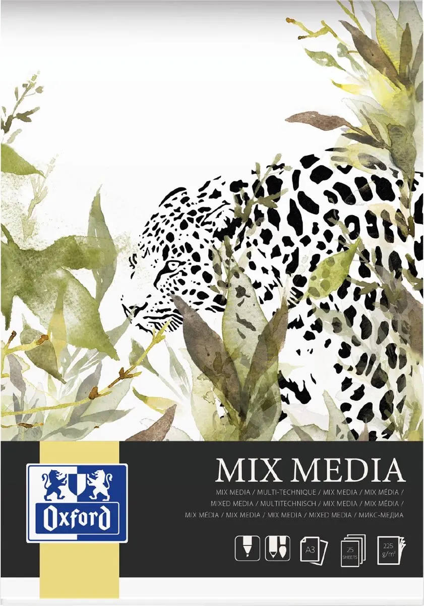 Tekenblok oxford mix media a3 25 vel