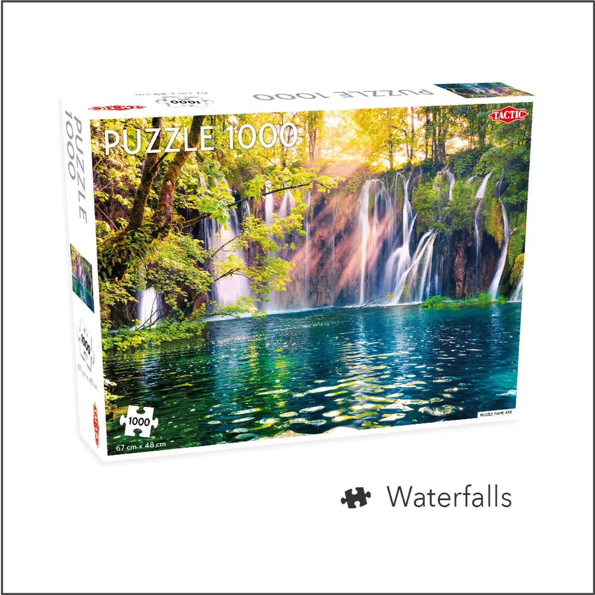 Tactic Landscape Waterfalls/Plitvice Puzzel 1000 Stuks - Multicolor