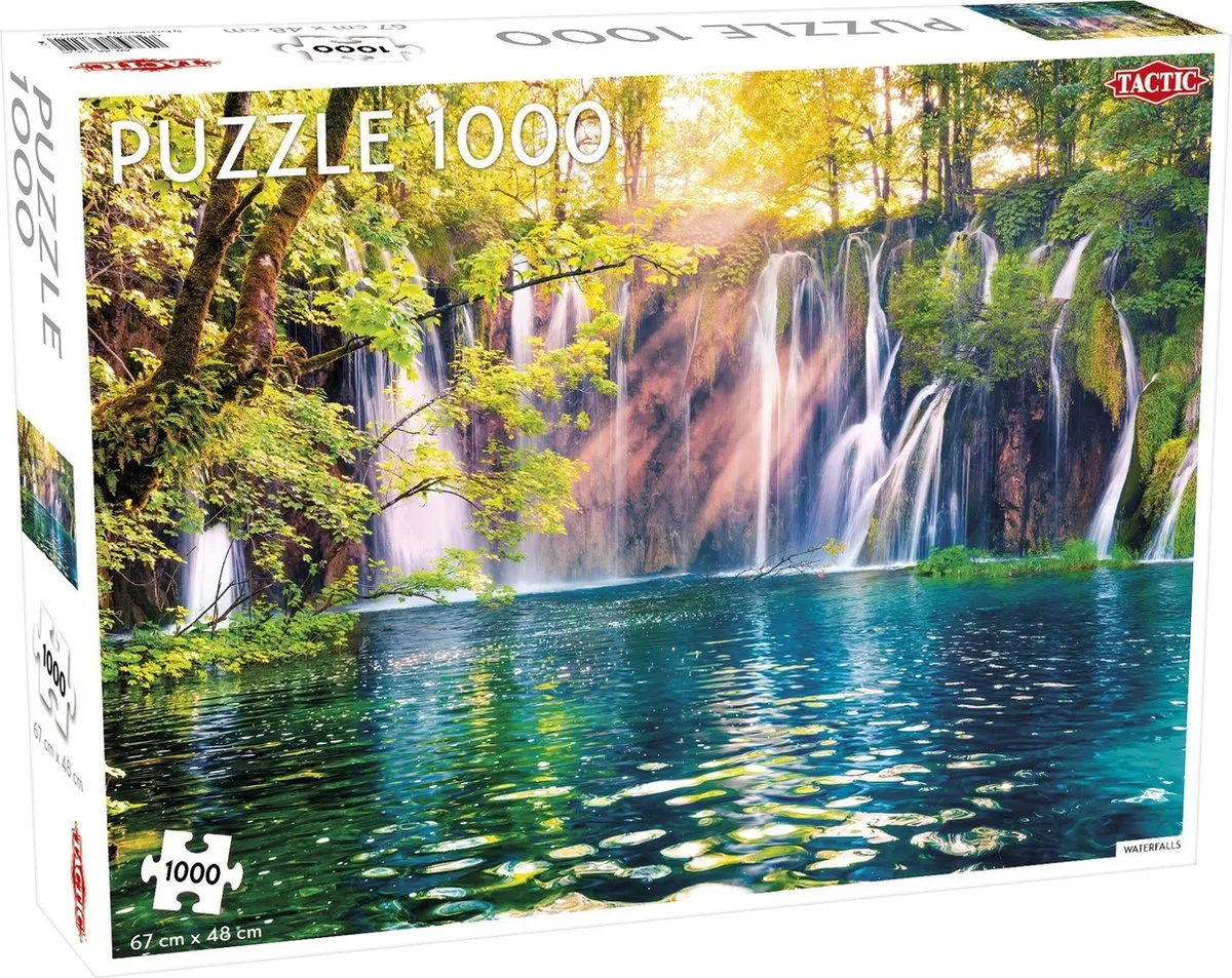 Tactic Landscape Waterfalls/Plitvice Puzzel 1000 Stuks - Multicolor