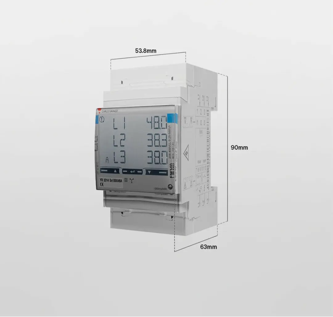 Wallbox MID Meter 3-fasen - 45kW Energiemeter - Grijs