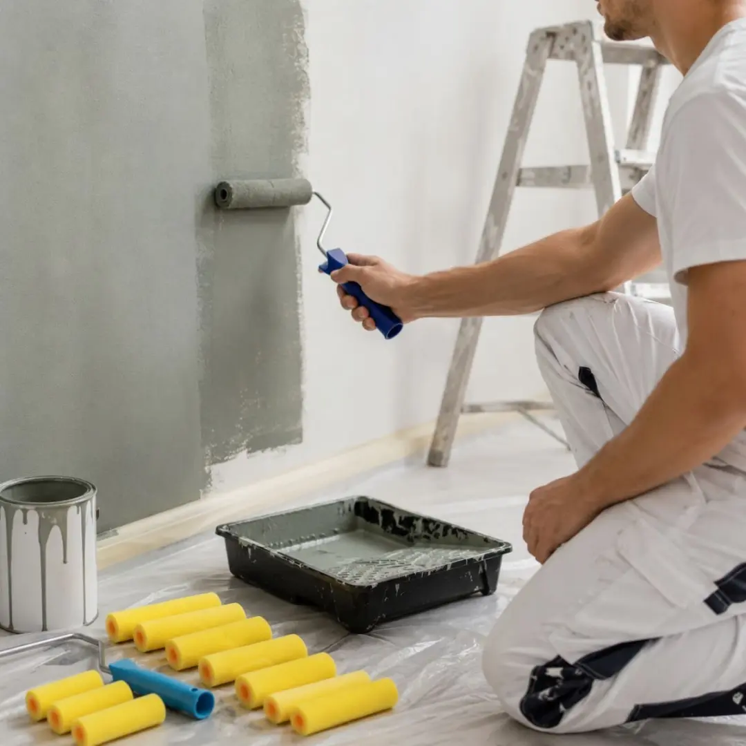 Kinzo Verfroller Set 12 Delig met 10x Schuimroller en 2 Handgrepen