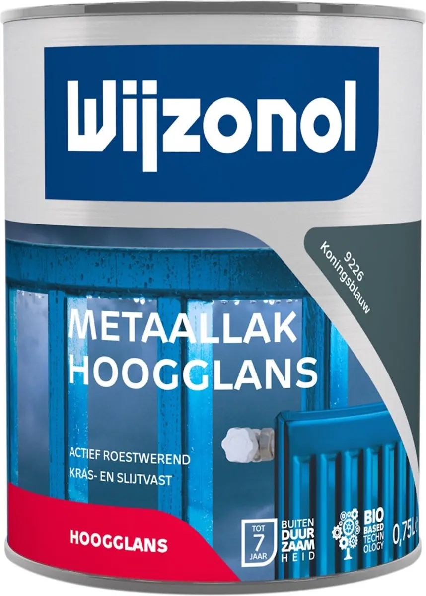 Wijzonol Metaallak Hoogglans Koningsblauw 750ml
