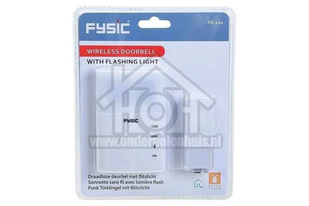 Fysic FD-110 Draadloze Deurbel - Wit