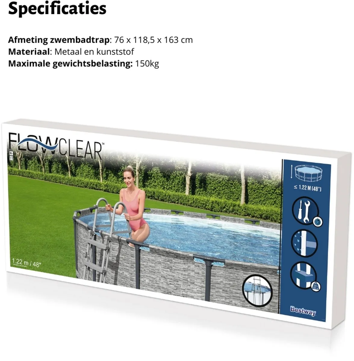 Bestway Zwembadtrap 122cm - 58331