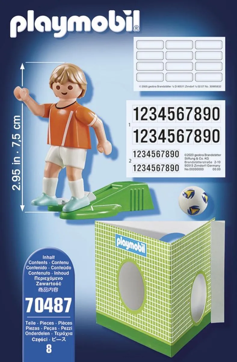Playmobil Voetbalspeler Nederland 70487 - afbeelding 6 van 6