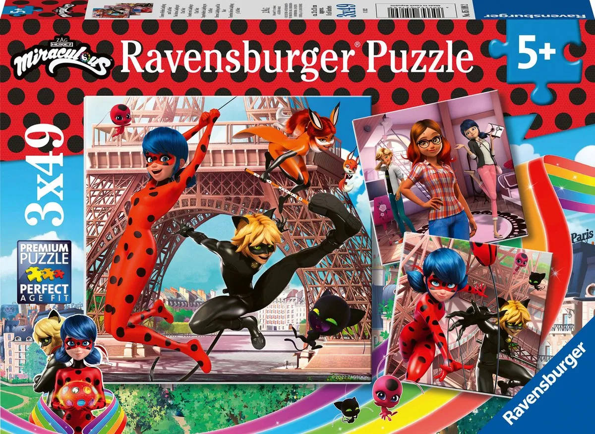 Ravensburger Miraculous Ladybug & Cat Noir Puzzel