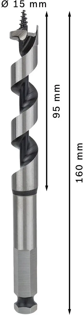 Bosch Professional Slangenboor 15mm x 160mm - Hout - 2608585702 - afbeelding 2 van 5