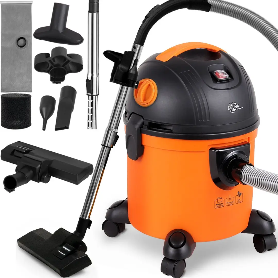 Deuba Monzana Nat & Droog Stofzuiger 1200W 15L - Zwart/Oranje