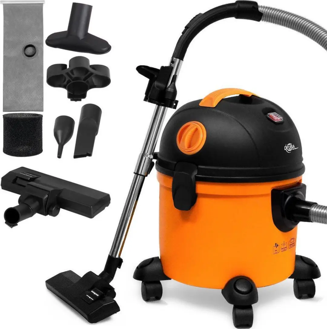 Deuba Monzana Nat & Droog Stofzuiger 1200W 15L - Zwart/Oranje