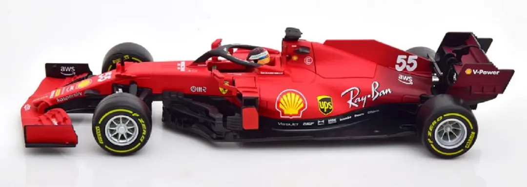Bburago Ferrari Racing F1 2021 1:18 Auto - afbeelding 2 van 6