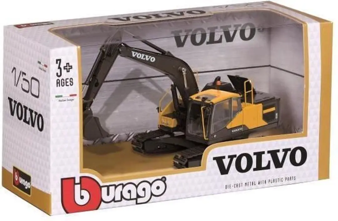 Bburago EC220E Volvo Rupsgraafmachine 1/50 - Zwart - afbeelding 5 van 6