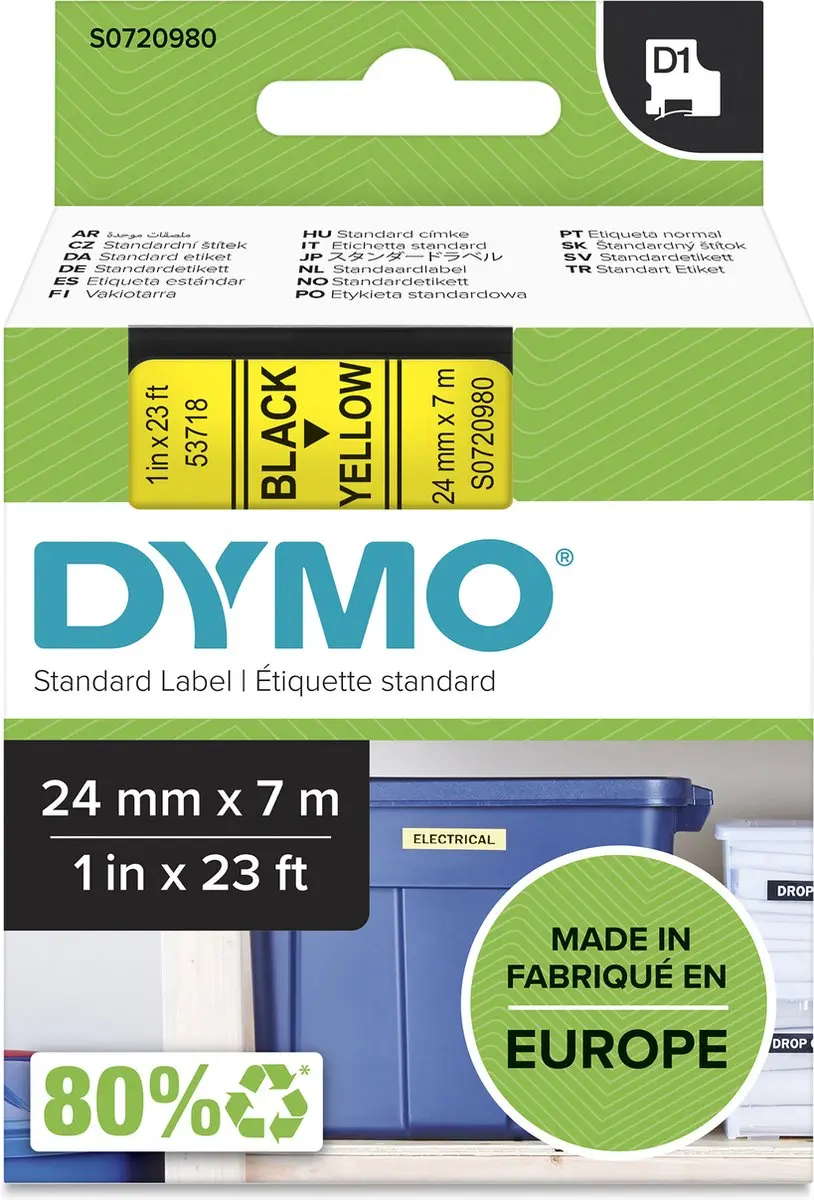 DYMO D1 S0720980 Zelfklevende Etiketten