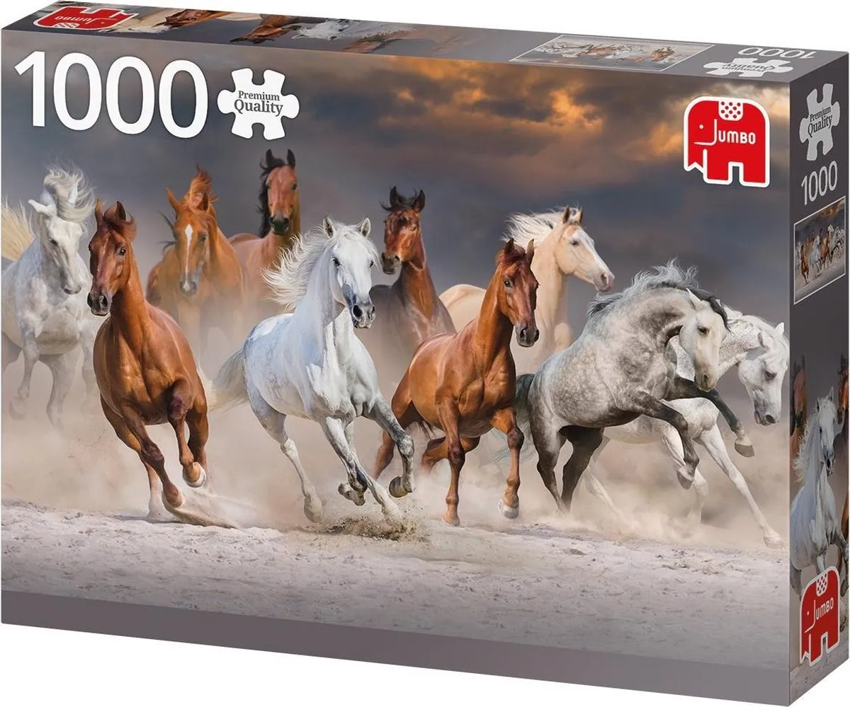 Jumbo Desert Horses Legpuzzel 1000 Stuks - Multicolor