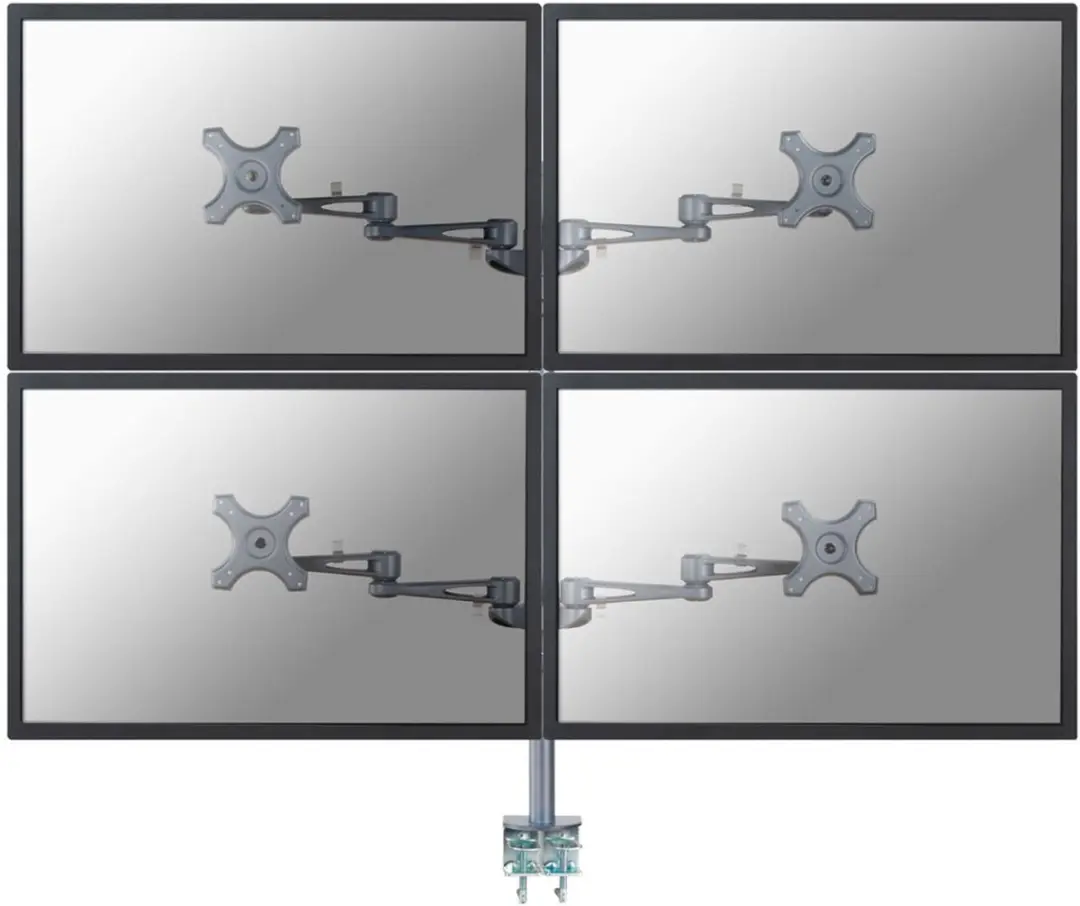 Neomounts FPMA-D935D4 Monitorarm 4x 10-27" - 0-6 kg/scherm - Zilver