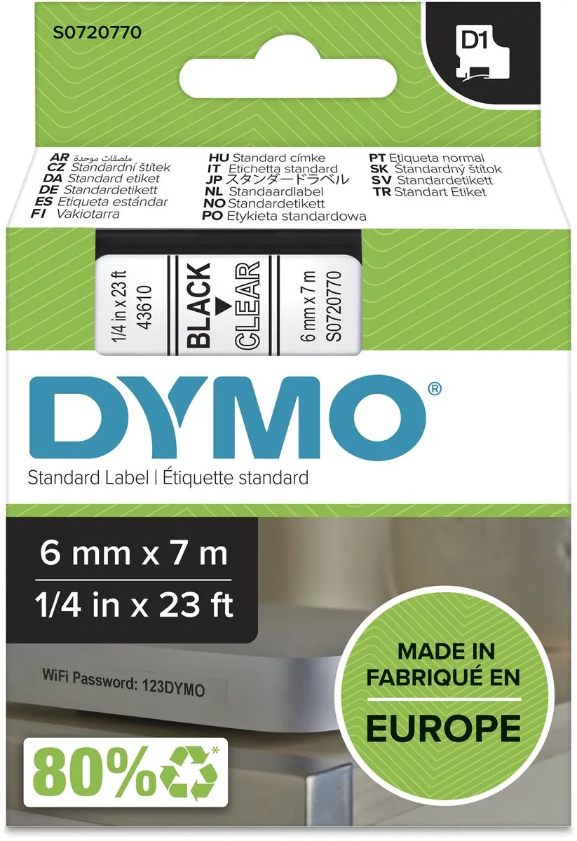 DYMO D1 S0720770 Zelfklevende Etiketten
