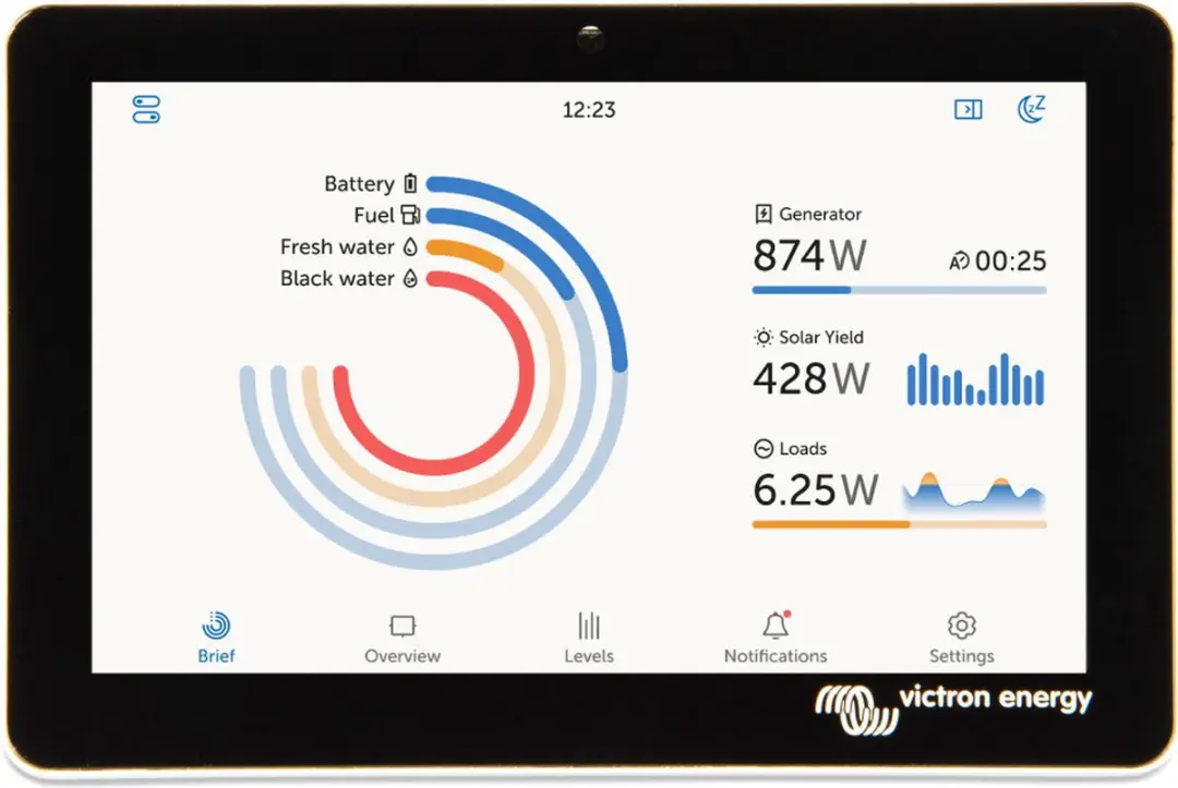 Victron Energy GX Touch 70 Transparant Scherm - Zwart