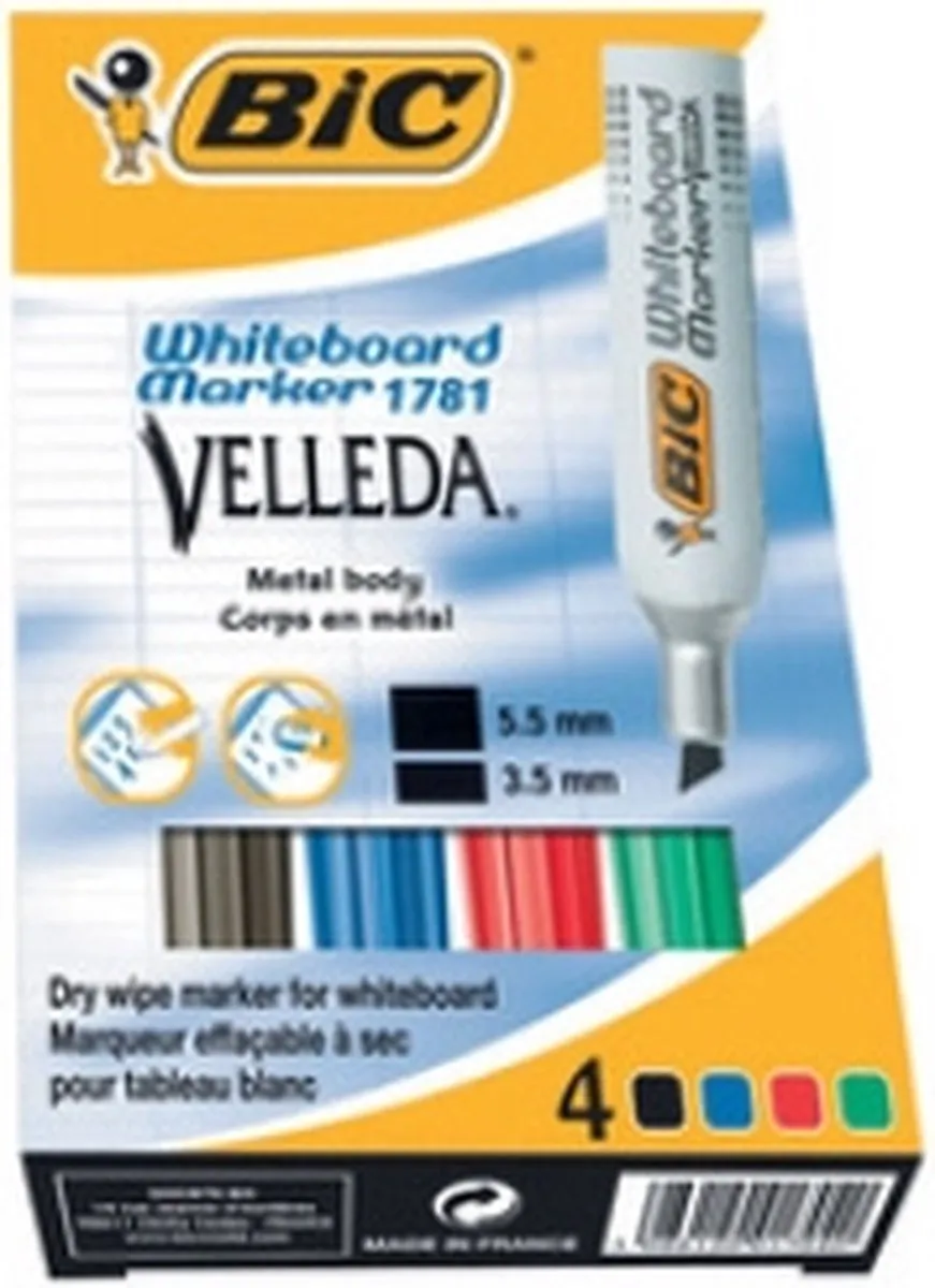 Bic 1781 Whiteboardmarker Assorti - 3-6mm
